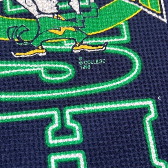 Vintage Fightin Irish Long Sleeve Shirt / L / 1996 / Notre Dame / Locker Line - Picture 7 of 9